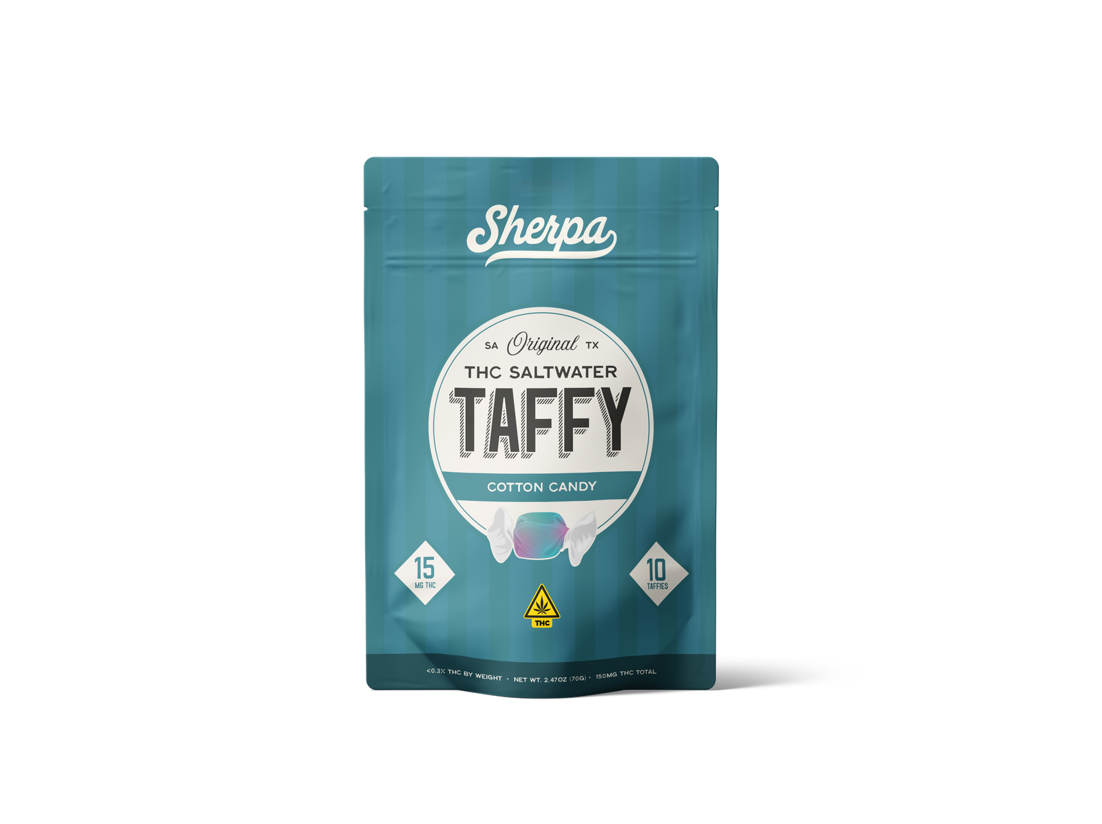 15mg THC Taffy - Cotton Candy - Sherpa 