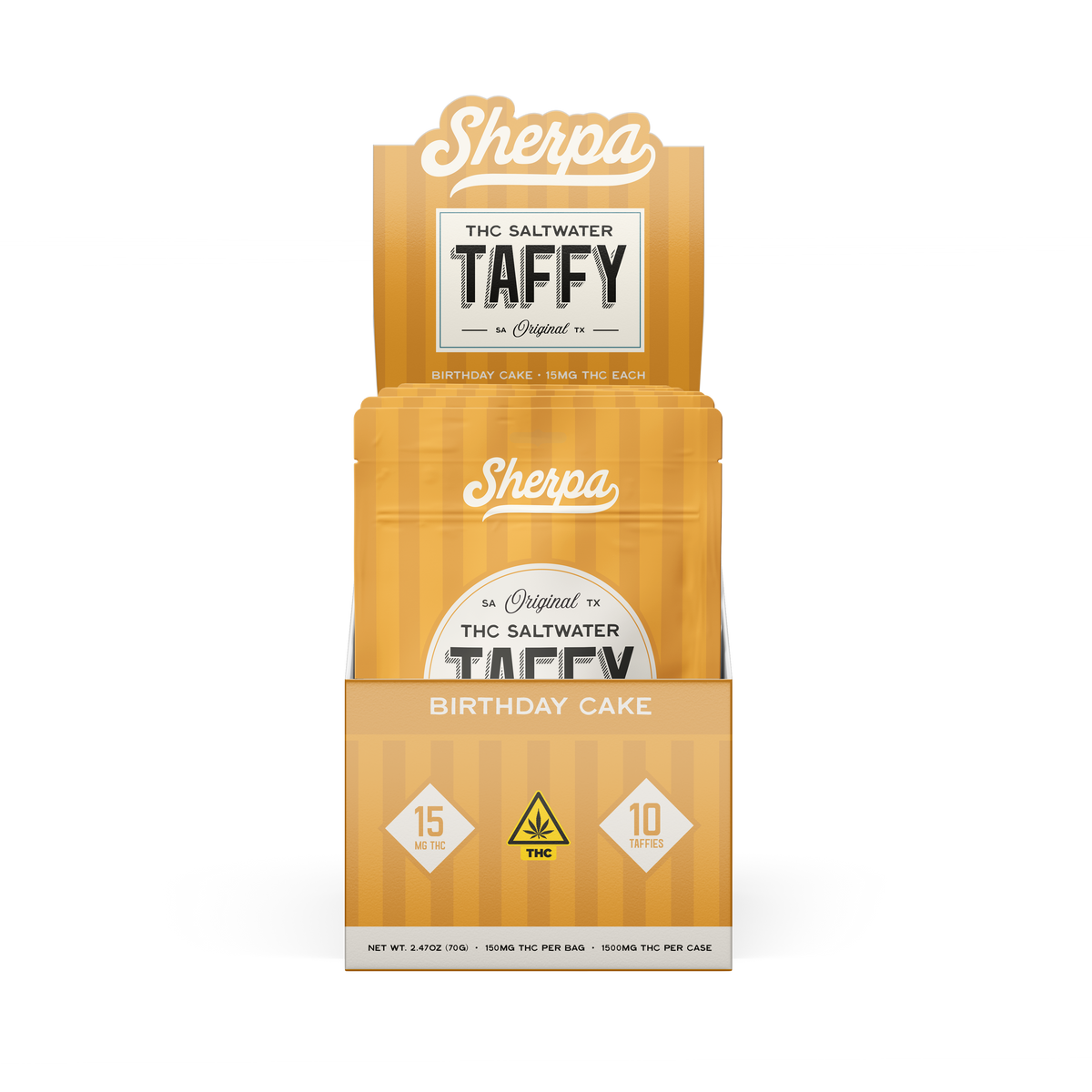THC Taffy (Wholesale) - 15mg (10 Bags)