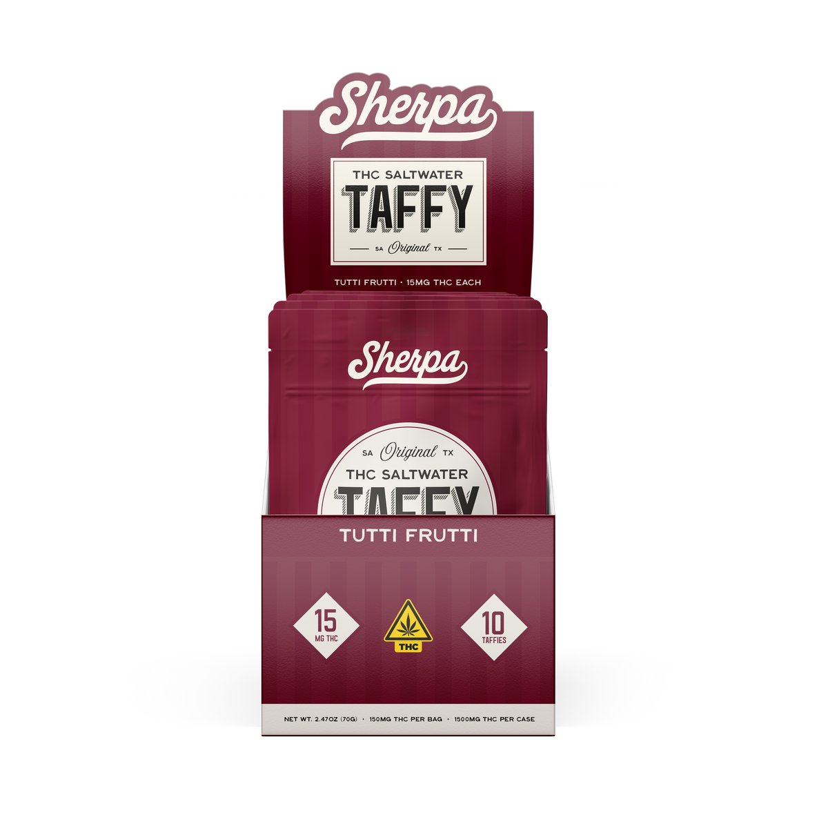 THC Taffy (Wholesale) - 15mg (10 Bags)