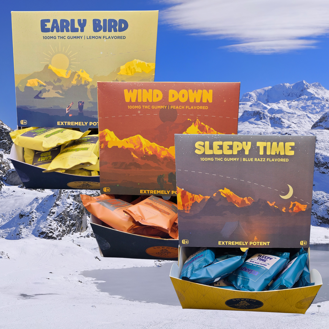 3pk Sherpa 100mg Singles 50ct Boxes - Sherpa THC