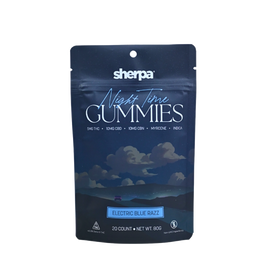 Night Time Gummies - 5mg THC Electric Blue Razz - Sherpa 