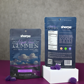 Night Time Gummies - Midnight Grape 5mg THC - Sherpa 