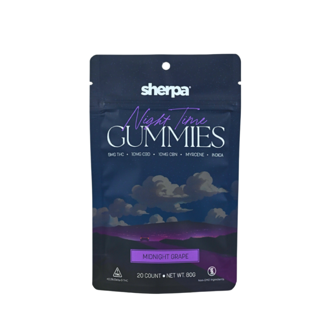 Night Time Gummies - Midnight Grape 5mg THC - Sherpa 