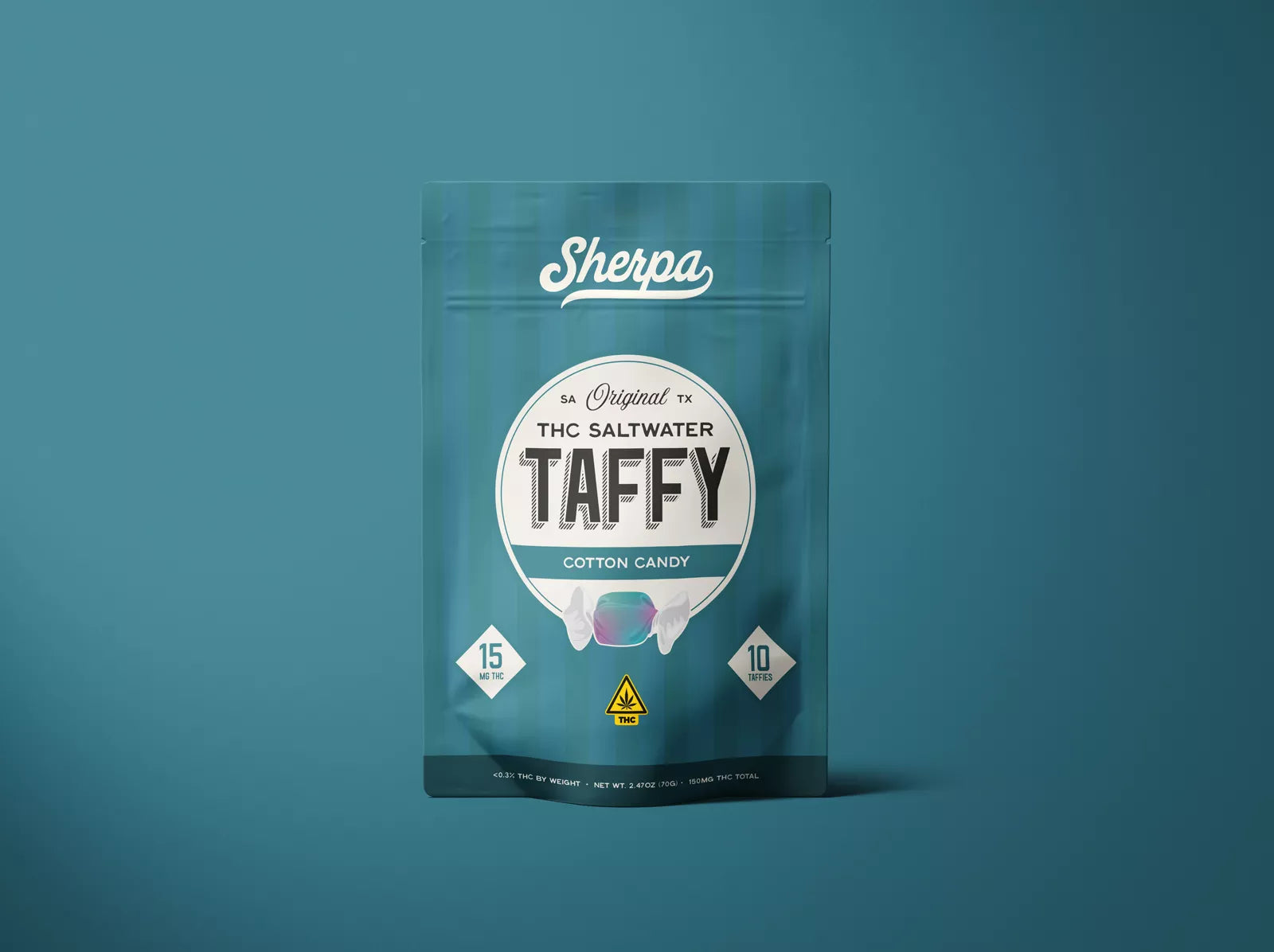 15mg THC Taffy - Cotton Candy - Sherpa 