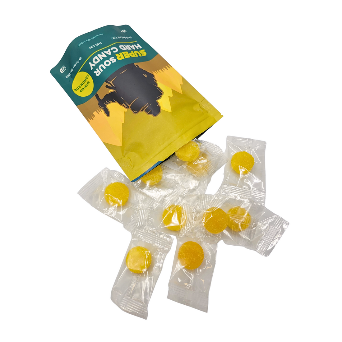 Sherpa Super Sour Hard Candy - Spiked Lemonade 50mg - Sherpa THC